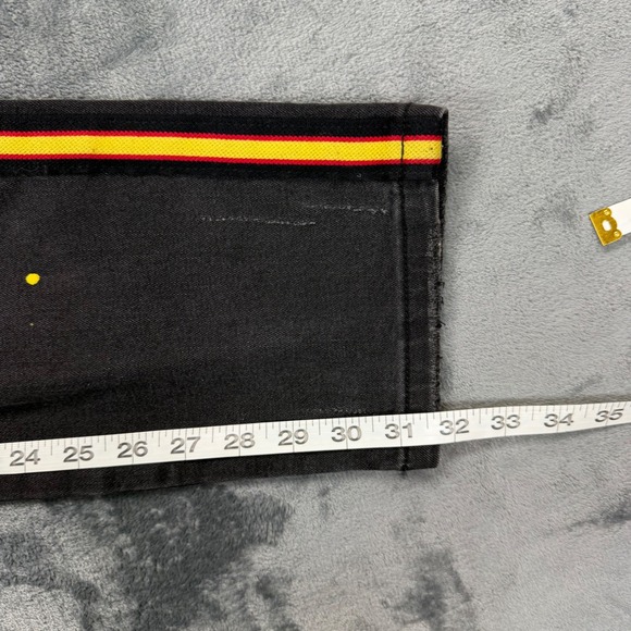 Kilogram Mens Distressed Paint Splatter Fade Side Stripe Jeans Black Size 36X31 - Picture 7 of 10